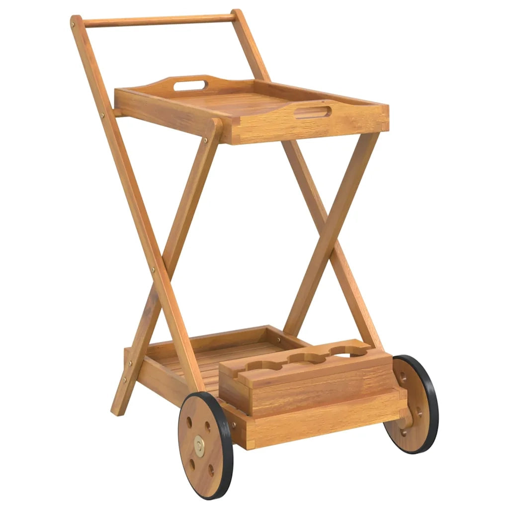 Carrello da Tè 54x87x90 cm in Legno Massello di Acacia 319424