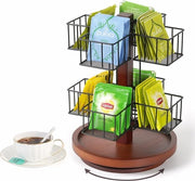 Teodose per sacchetti di tè, supporto per sacchetti di tè 8 celle, organizzatore per tè, sacchetti di tè in posizione verticale, contenitore di archiviazione, dispenser per sacchetti di tè per 80 sacchetti