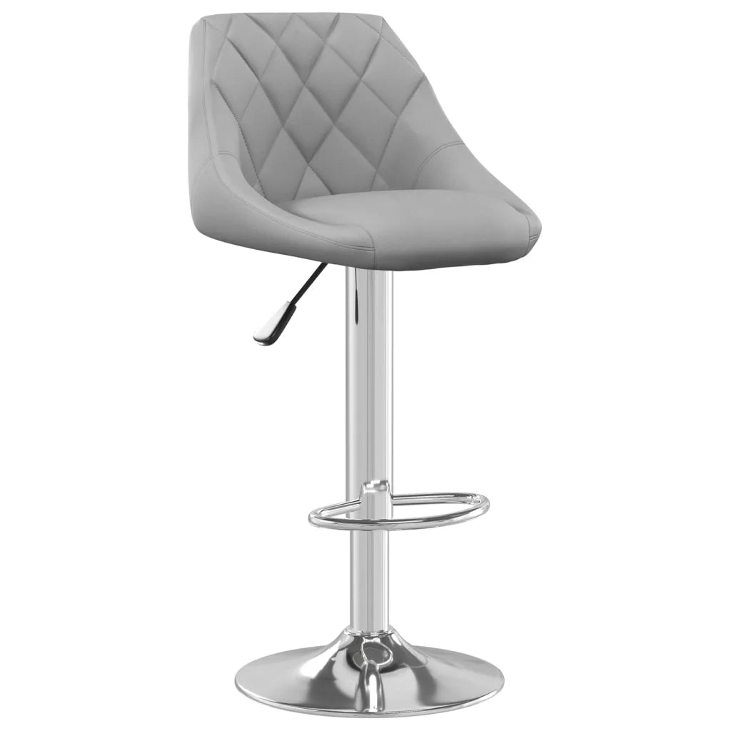 Sgabello da Bar Grigio Chiaro in Velluto cod mxl 63045