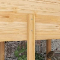 Orto Rialzato con 2 Fori di Drenaggio e Sacca in Tessuto non Tessuto, in Legno di Abete, 115x55x80 cm