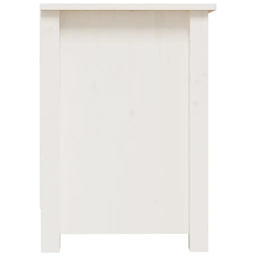 Mobile Porta TV Bianco 70x36,5x52 cm in Legno Massello di Pino 814580