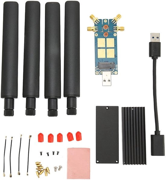 Carta di espansione M.2 per chiave B - modulo 5G - connessione internet per laptop - 4 antenne