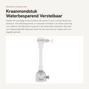 Flessimetro Rotante - Regolabile - Efficace nel risparmio d'acqua - Per cucina/bagno - Realizzato in ABS di alta qualità - 18 cm Grigio - Estensore di rubinetto