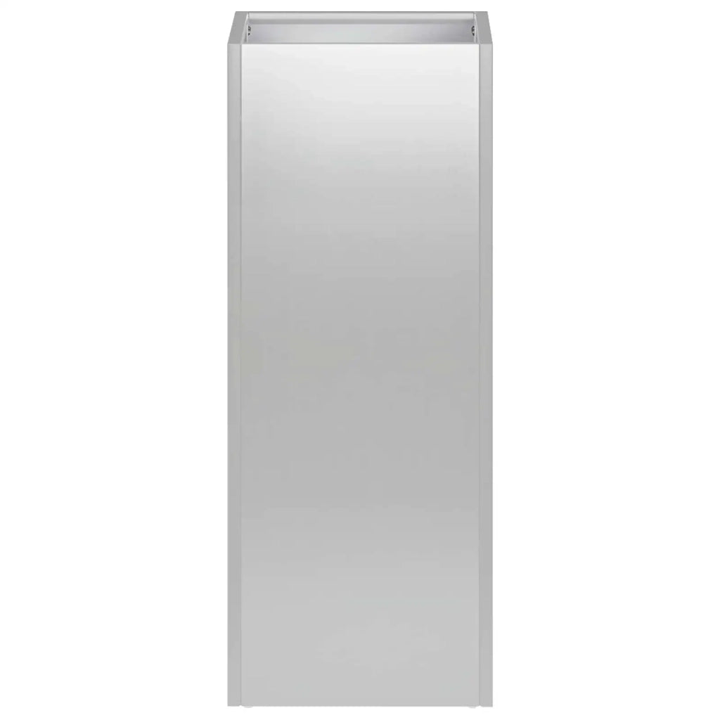 Vaso da giardino Argento 20 x 20 x 50 cm Acciaio zincato 8005312
