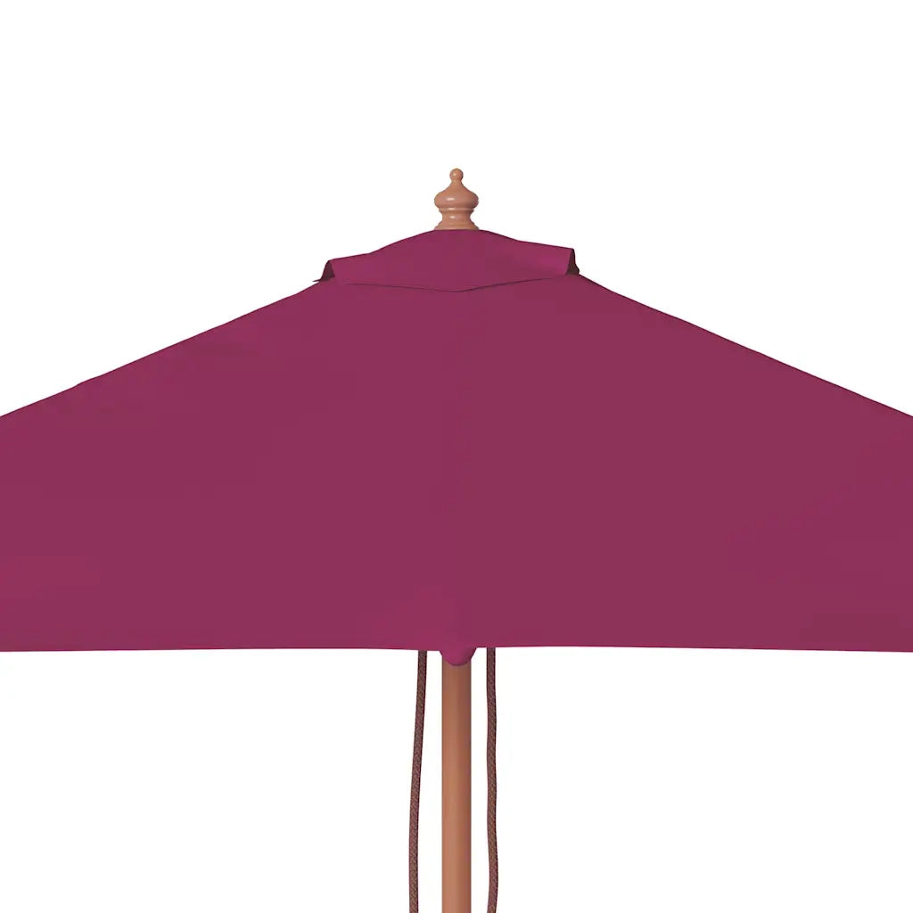 Ombrello | Parasolne da Esterni Palo in Legno 150x200 cm Rosso Bordeaux