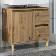 Mobile Sottolavabo Rovere Artigianale 65x33x60 cm in Truciolato 857121