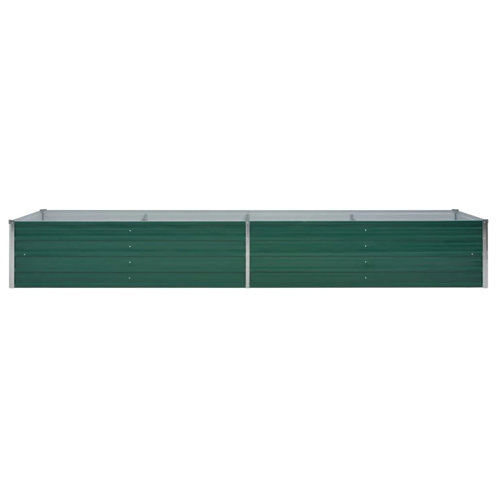 Fioriera rialzata per piante e fiori acciaio zincato 320 x 80 x 45 cm verde 02_0001112