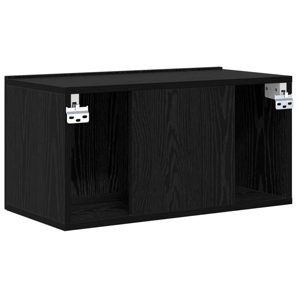 Set di Mobili TV Rovere Nero Legno ingegnerizzato Piccolo