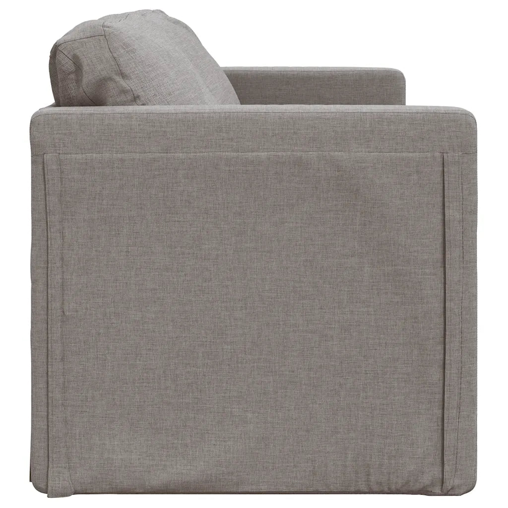 Divano Letto da Terra 2 in 1 Tortora 112x174x55 cm Tessuto 353969