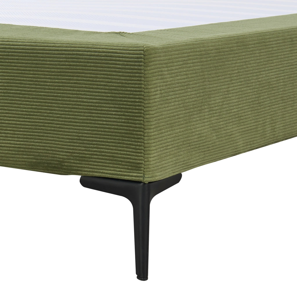 Letto Matrimoniale Lilla 160x200 cm con Fodera Protettiva - Verde [en.casa]