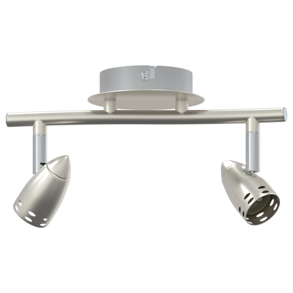 Farettto da soffitto 2 vie regolabili nichel opaco GU10
