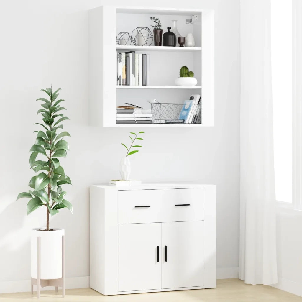 Credenza | Madia | Buffet da pranzo | Armadio da pranzo Bianca in Legno Multistrato