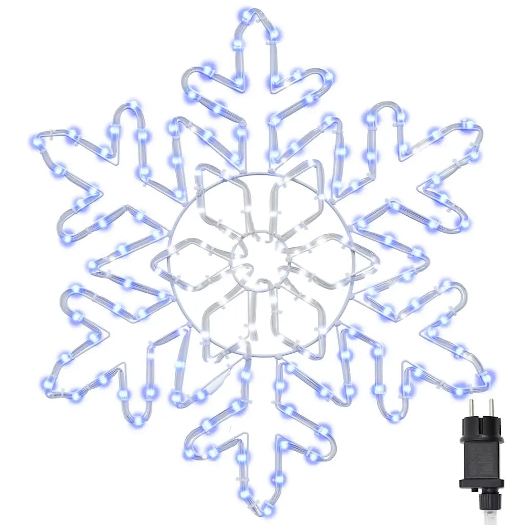 Fiocco di Neve di Natale Blu 55,5 x 55,5 x 0,75 cm PVC 42018953