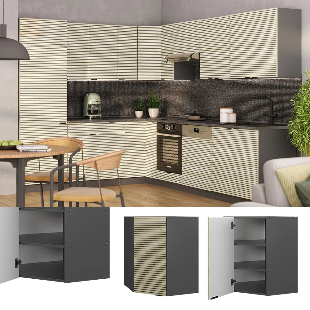 Vicco Mobile angolare da cucina Pannello in quercia 57 cm