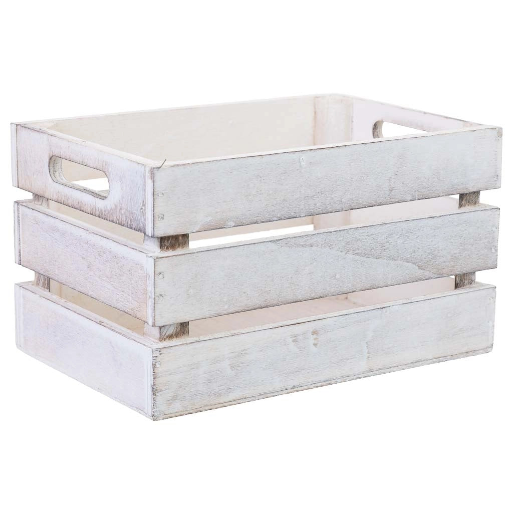 Cassetto in legno bianco 18x12x10h cm