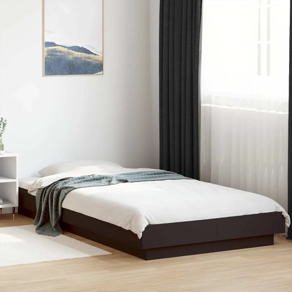 Giroletto-Struttura Letto Nero 90x190 cm in Legno Multistrato 510300