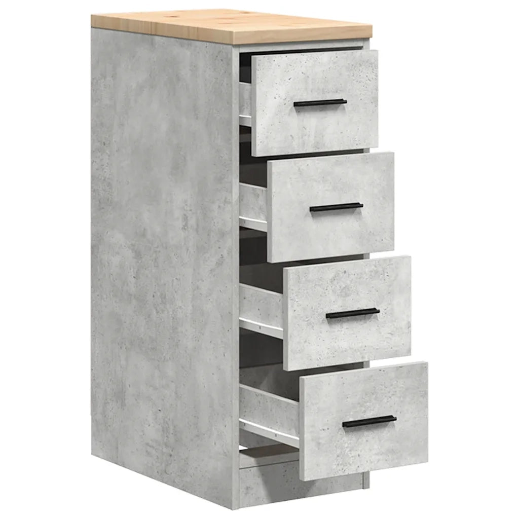 Armadio da garage grigio cemento 30 x 51 x 85 cm robusto e resistente legno di pino 02_0051380