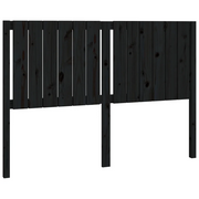 Testiera | Testata per Letto Nera 145,5x4x100cm in Legno Massello di Pino