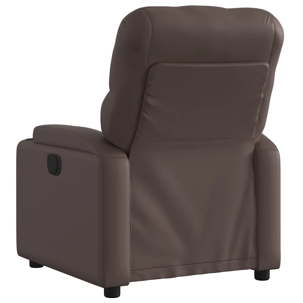 Divano Sedia-Poltrona Reclinabile Marrone in Similpelle 691474