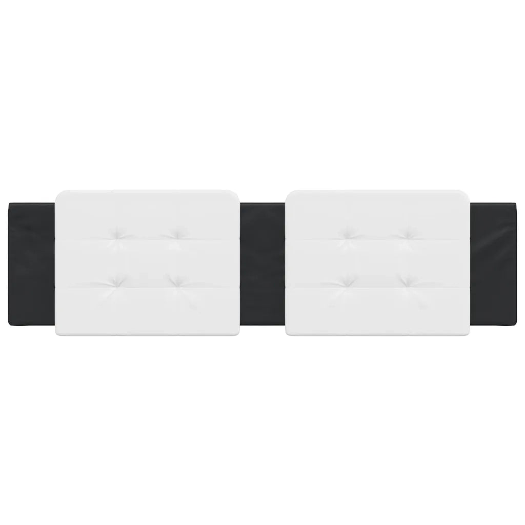 Cuscino Testiera Zadar Bianco e Nero 183 cm in Similpelle 374882