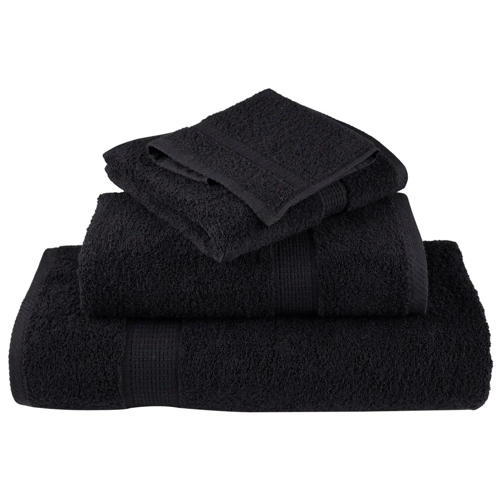 Set ASciugamani SOLUND 12 pz Neri 600 gsm 137582