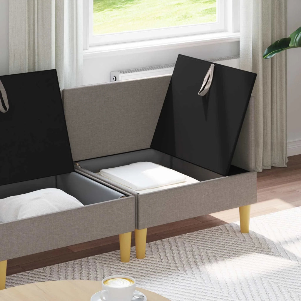 Set di mobili per il soggiorno 3 pcs Tortora Tessuto 3413703