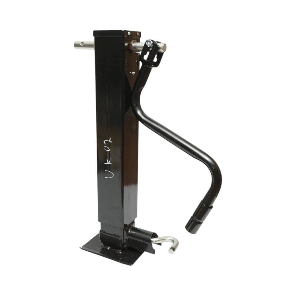 Piede di supporto per rimorchio regolabile con manovella, 71 cm, fissaggio laterale, carico massimo 5443 kg