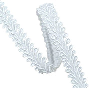 Decorazione con Lint - Kant - Gevlochten Polyester - Bianco - Duizendpootjes - Per Matrimoni e Feste - 10 mm Larghezza