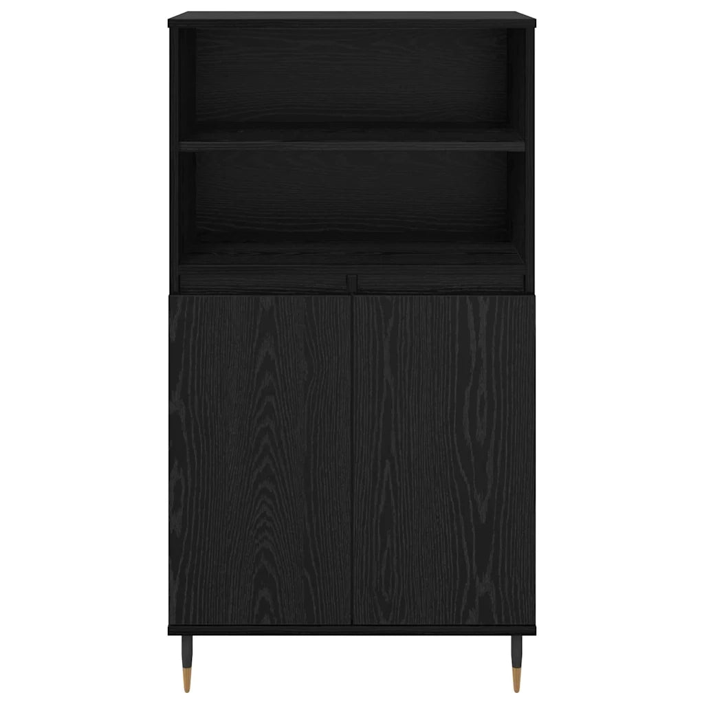 Credenza-Buffet-Armadio da cucina Nero 60 x 36 x 110 cm Legno multistrato 705500