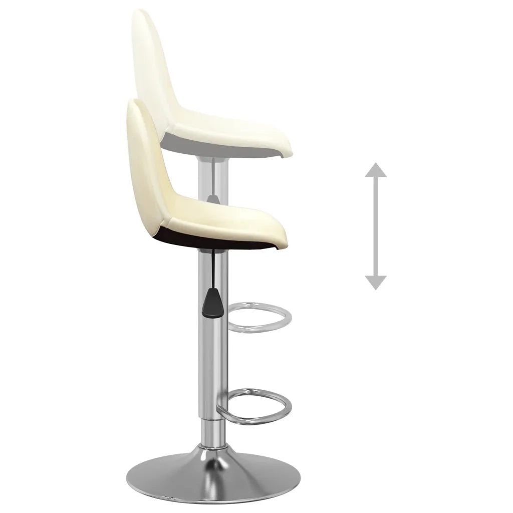 Sgabelli da Bar 2 pz Crema in Tessuto 333383