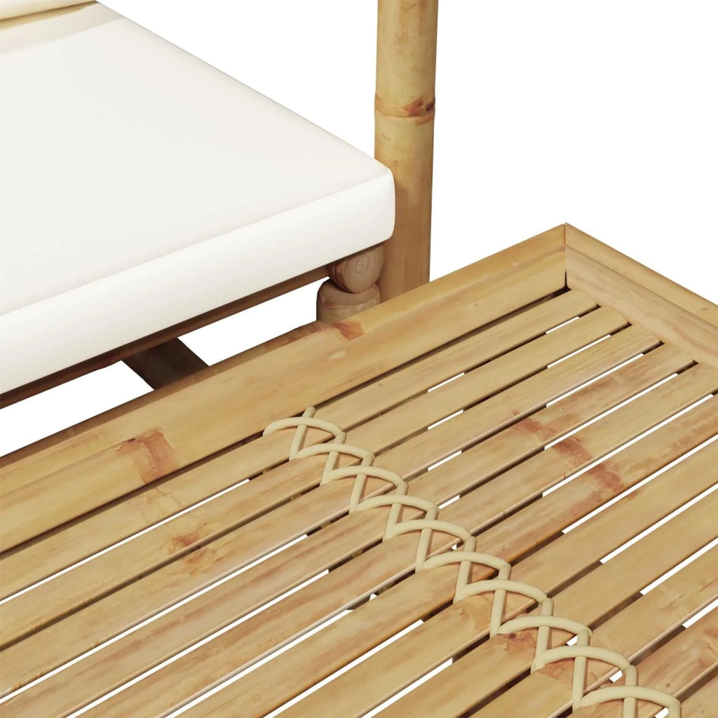 Set Divani da Giardino 4 pz con Cuscini in Bambù 43159