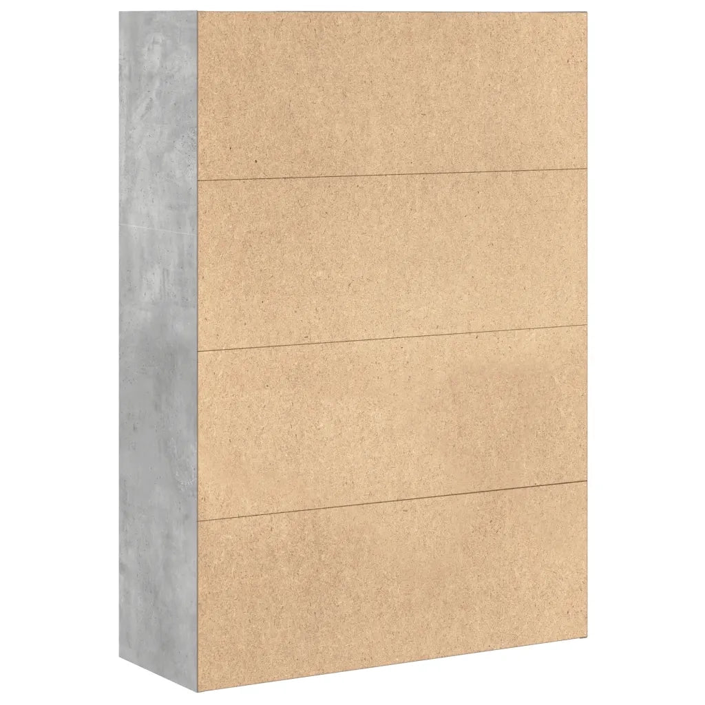 vidaXL Libreria Grigio Cemento 80x30x114 cm in Legno Multistrato