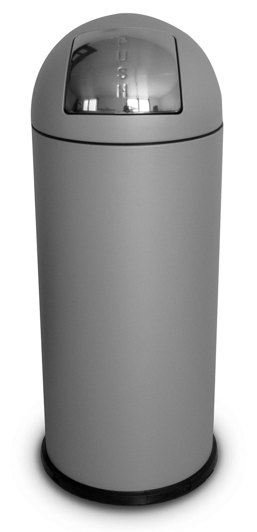 Pattumiera Per Raccolta Rifiuti Ø35xh92 cm da Interno In Acciaio Verniciato Grigio