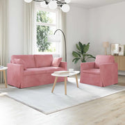 Set di divani 2 pcs Rosa 158 x 78 x 80 cm Velluto
