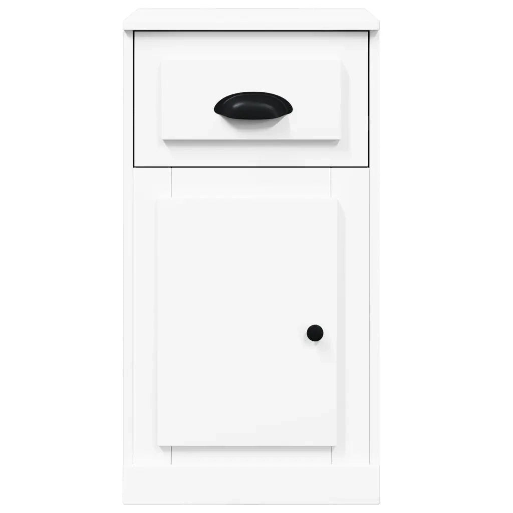 Mobiletto con Cassetto Bianco 40x50x75 cm in Legno Multistrato