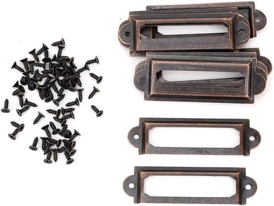 Etichette metalliche con fenicottero in rame, alta durezza, buona lucentezza, 20 pezzi, retro, per l'etichetta, la latta, il quaderno, gli accessori, rosso, bronzo.