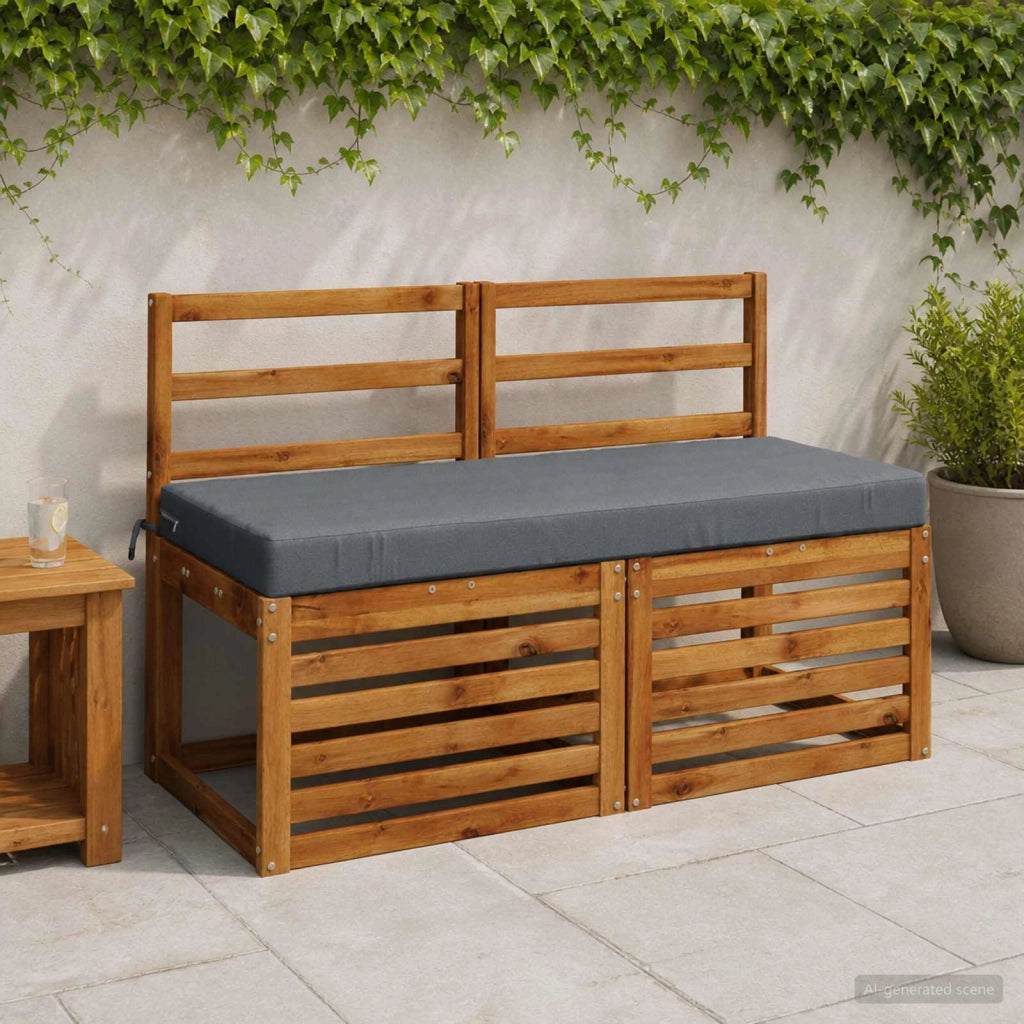 Cuscini per Panchina a 2 Pezzi SOEST 2 pz 100% Poliestere Blu 950135