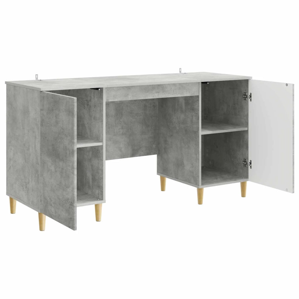 Scrivania con lo scaffale Grigio Cemento 142,5 x 50 x 75 cm 3414597