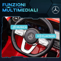 Macchina Elettrica per Bambini 12V con licenza Mercedes EQA Rossa