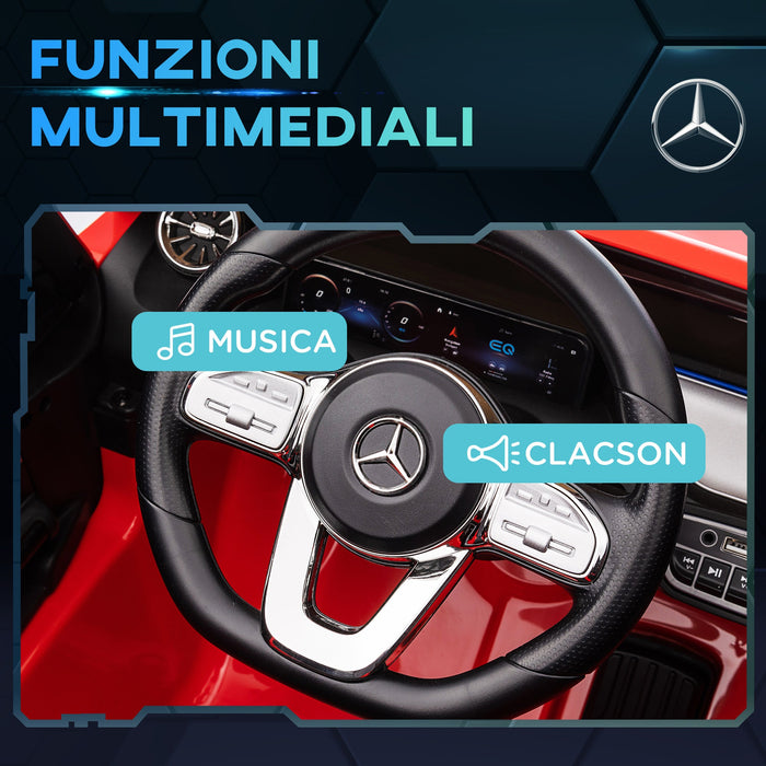 Macchina Elettrica per Bambini 12V con licenza Mercedes EQA Rossa