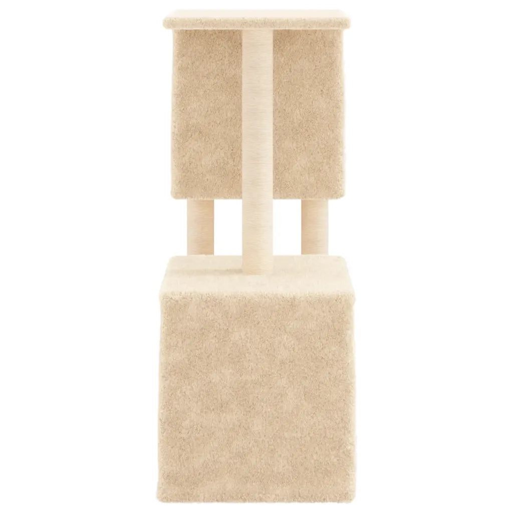 Albero per Gatti con Tiragraffi in Sisal Crema 86 cm 172100