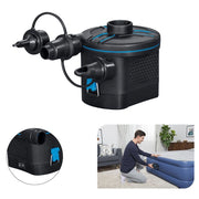 Trade Shop - Pompa Di Gonfiaggio Elettrica Powertouch A Batterie Con 3 Adattatori 12x11x10cm 62254 -