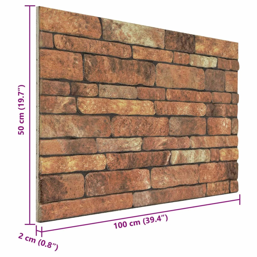 Pannelli da parete 10 pz Marrone e bianco 100 x 50 cm CFW3855999