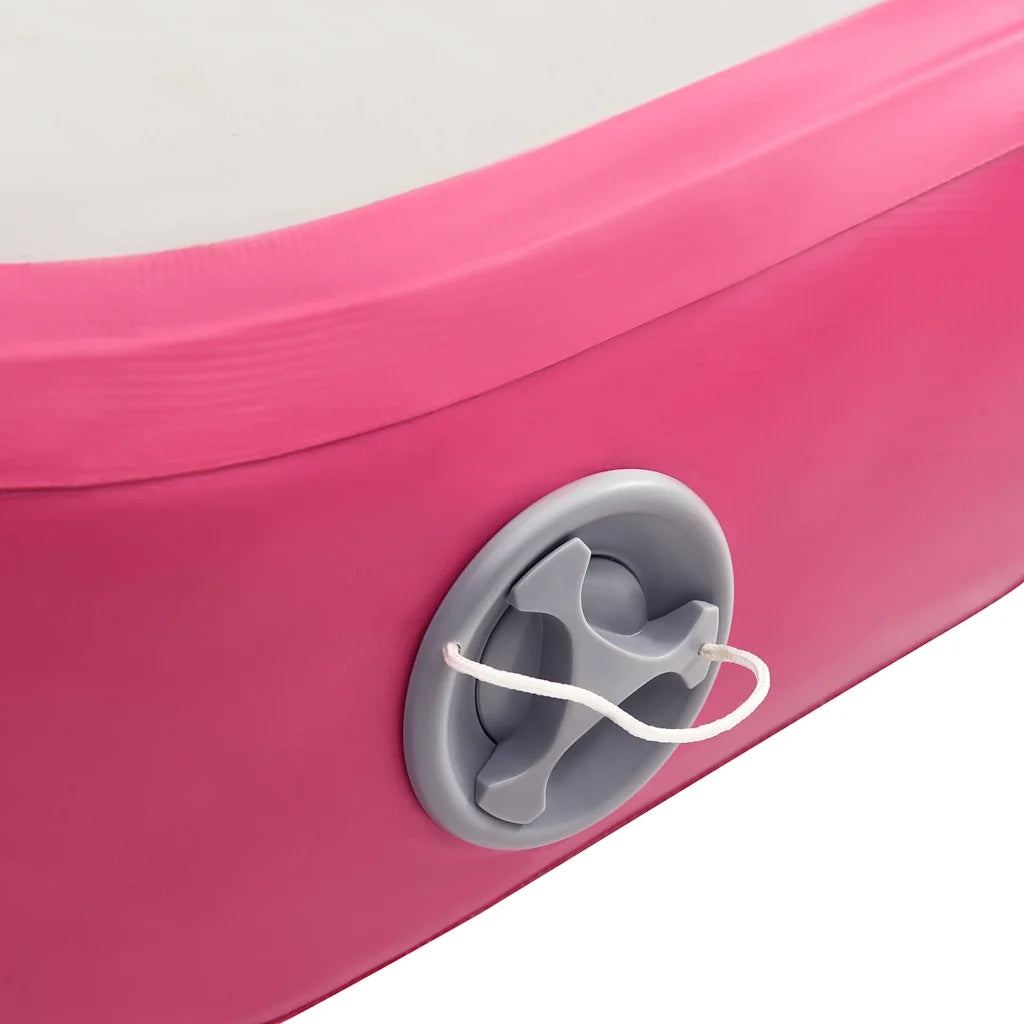 Tappetino Ginnastica Gonfiabile e Pompa 200x200x10 cm PVC Rosa CFW6710507
