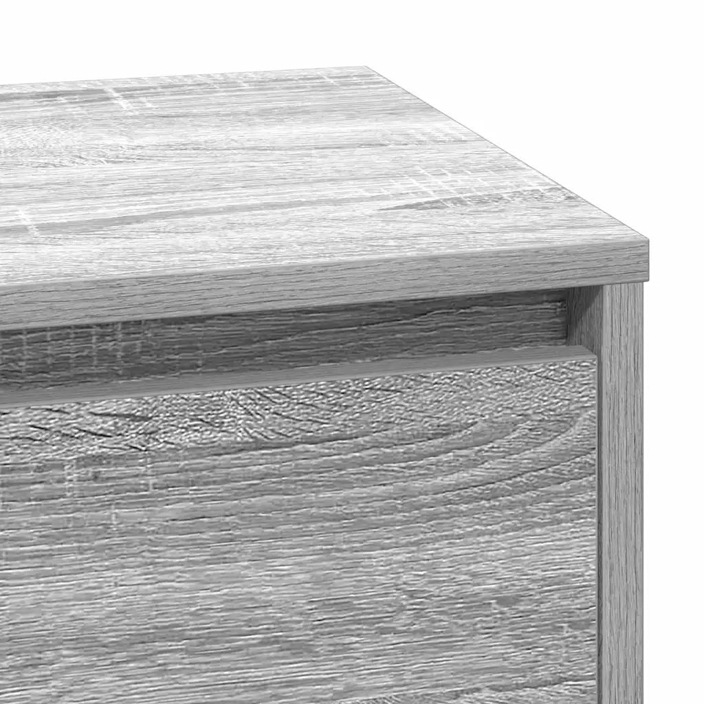 Comodino | Armadio da Notte | Mobiletto da notte Grigio 71 x 34,5 x 75 cm Legno multistrato