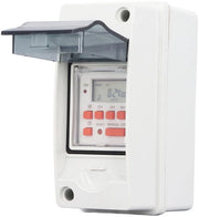Tasca Programmabile Digitale - Impermeabile - Bianco - Pianificazione 7 Giorni - Ideale per Interno ed Esterno - AC85-265V