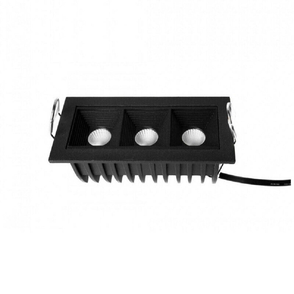 Trade Shop - Faretto Led Incasso 6 W Soffitto Moderno Nero Luce 3000k 4000k 6500k Spot -