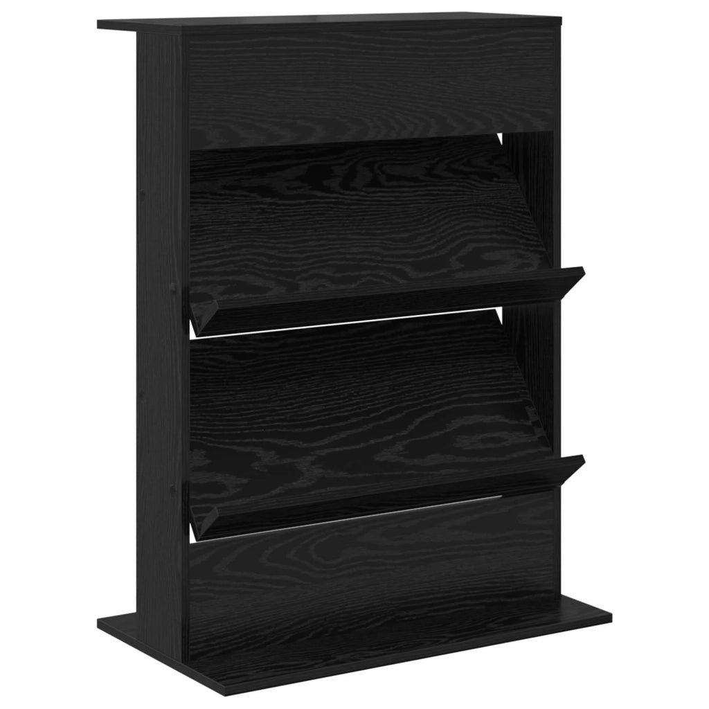 Scaffale per riviste Rovere Nero 70 x 41 x 96 cm 899536