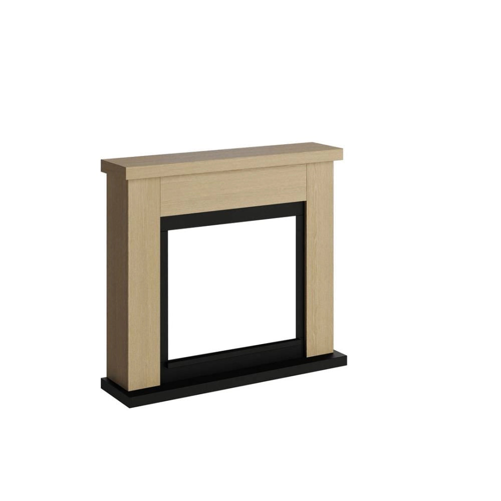 Camino Elettrico da Pavimento 99x88,3x25 cm Effetto Fiamma 1500W Sined Asciano Rovere