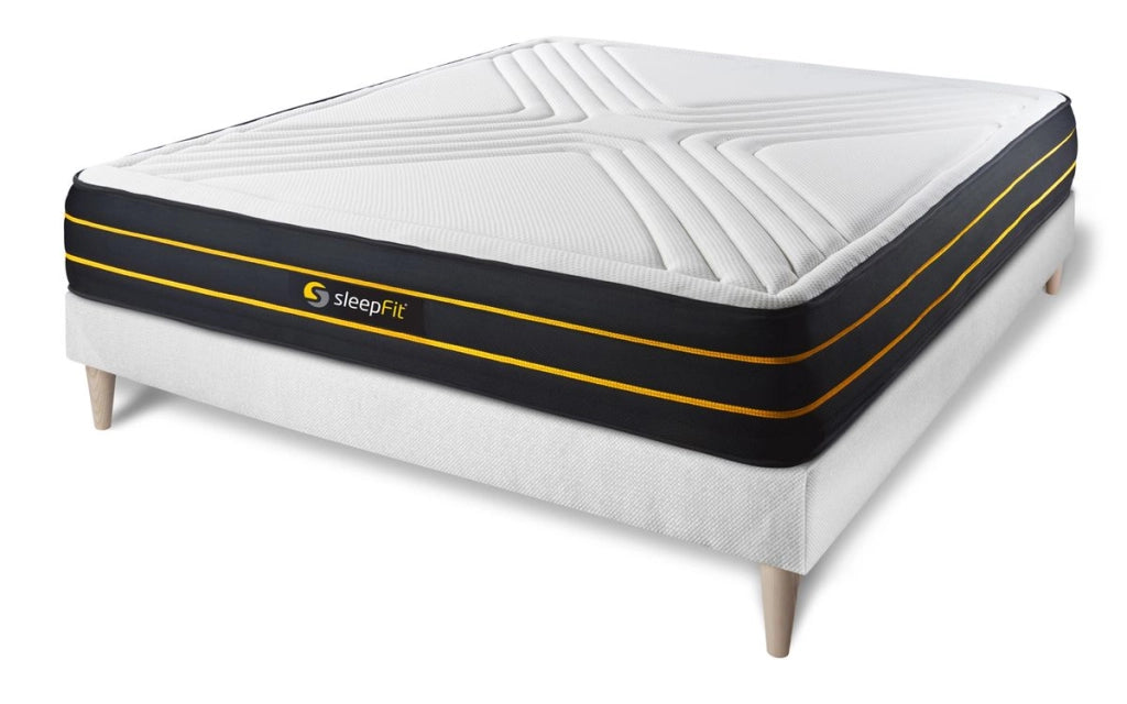 Kit rete e materasso ULTRA 120x195cm - Spessore : 26cm - memory foam e micro-molle insacchettate - Bilanciato